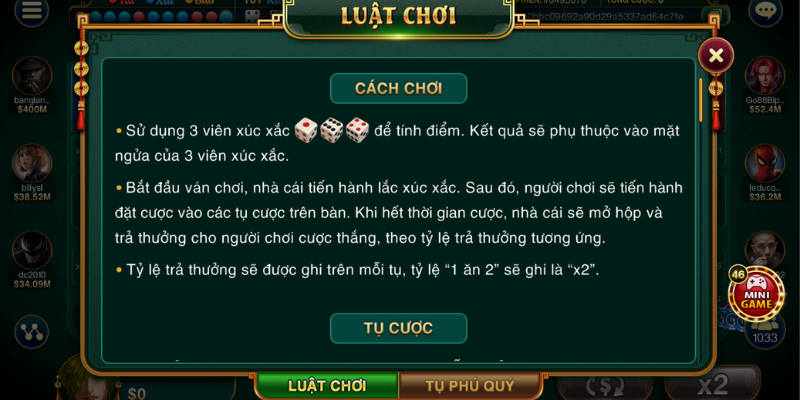 Sicbo Đại Phú Quý GO88 – Xúc Xắc Đỉnh Cao Tỷ Lệ Khủng 2 Tổng Quan Cách Chơi Sicbo Đại Phú Quý